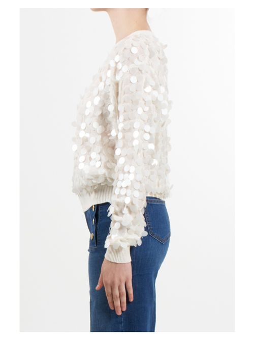 Maglia con paillettes VICOLO | 77003DNATURALE